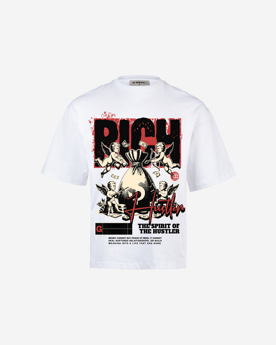 Black G West Rich Hustler oversized T-shirt - product image 4