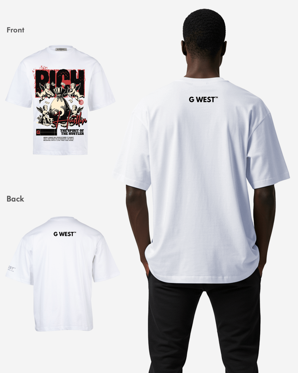 White G West Rich Hustler oversized T-shirt - product image 2