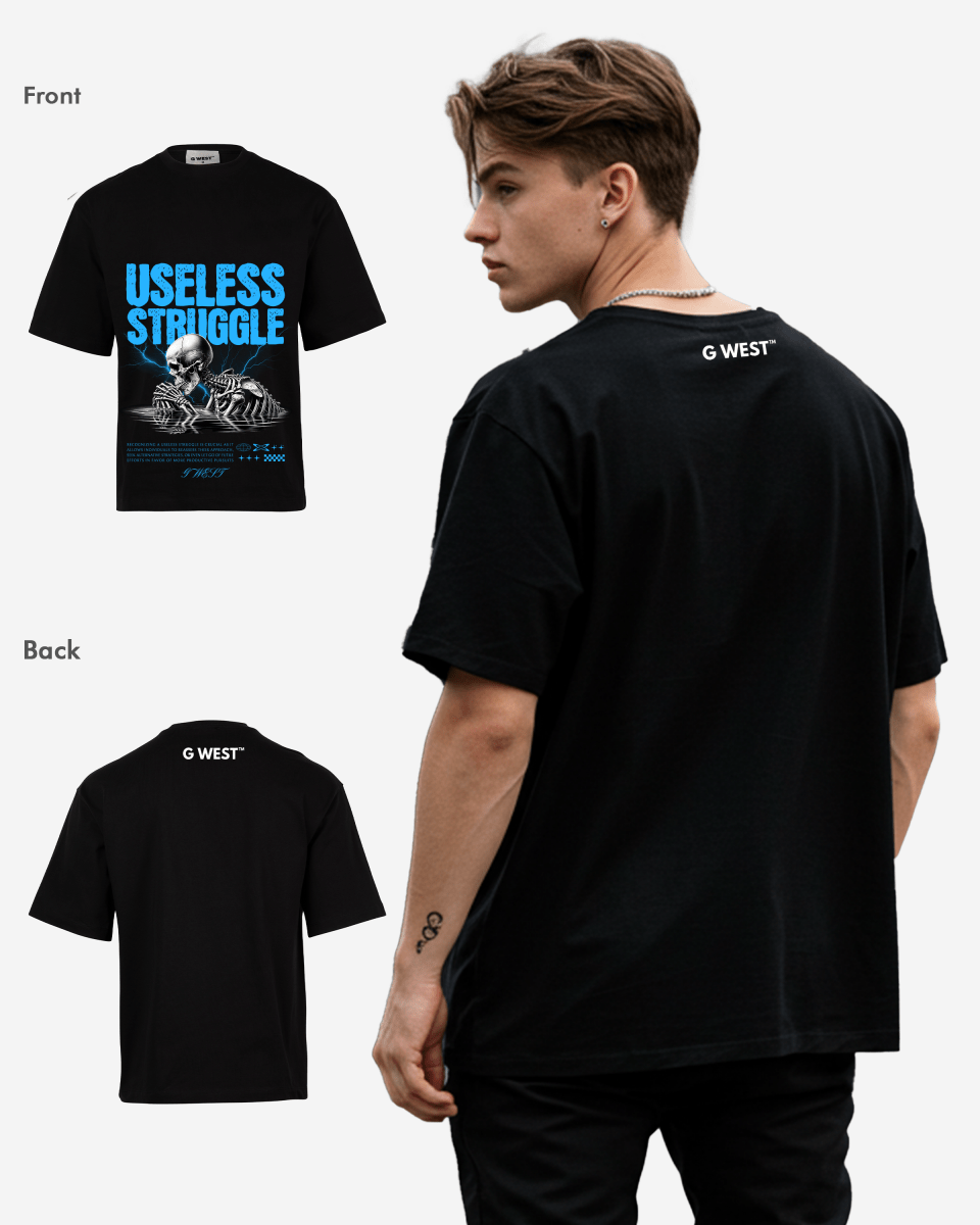 Black G West Useless Struggle oversized T-shirt - product image 3