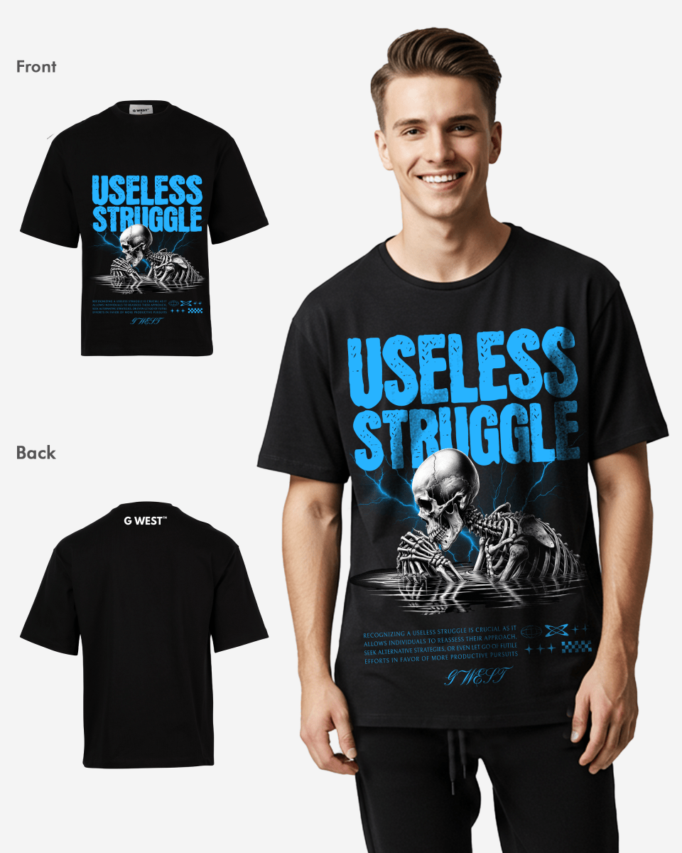 Black G West Useless Struggle oversized T-shirt - product image 2