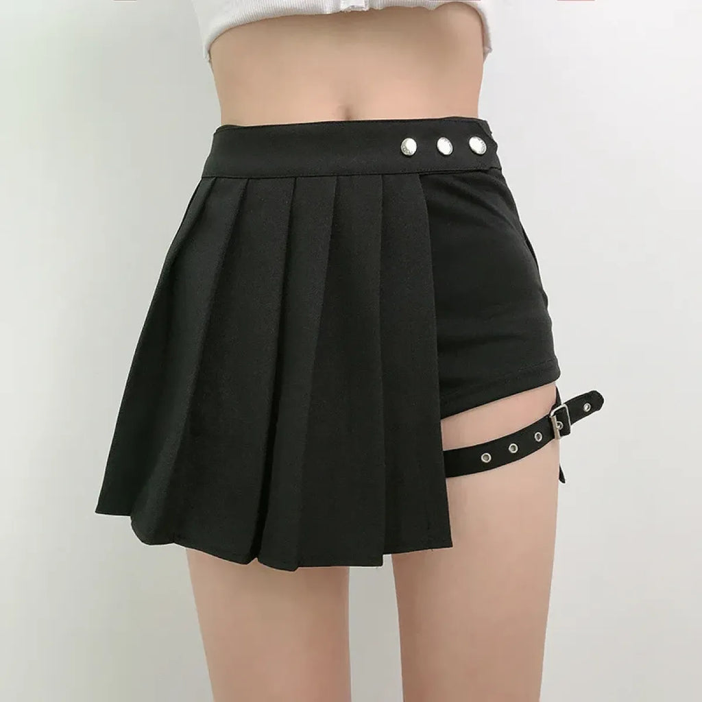 Women's Gothic Buckle Pleated Skort - product image 2