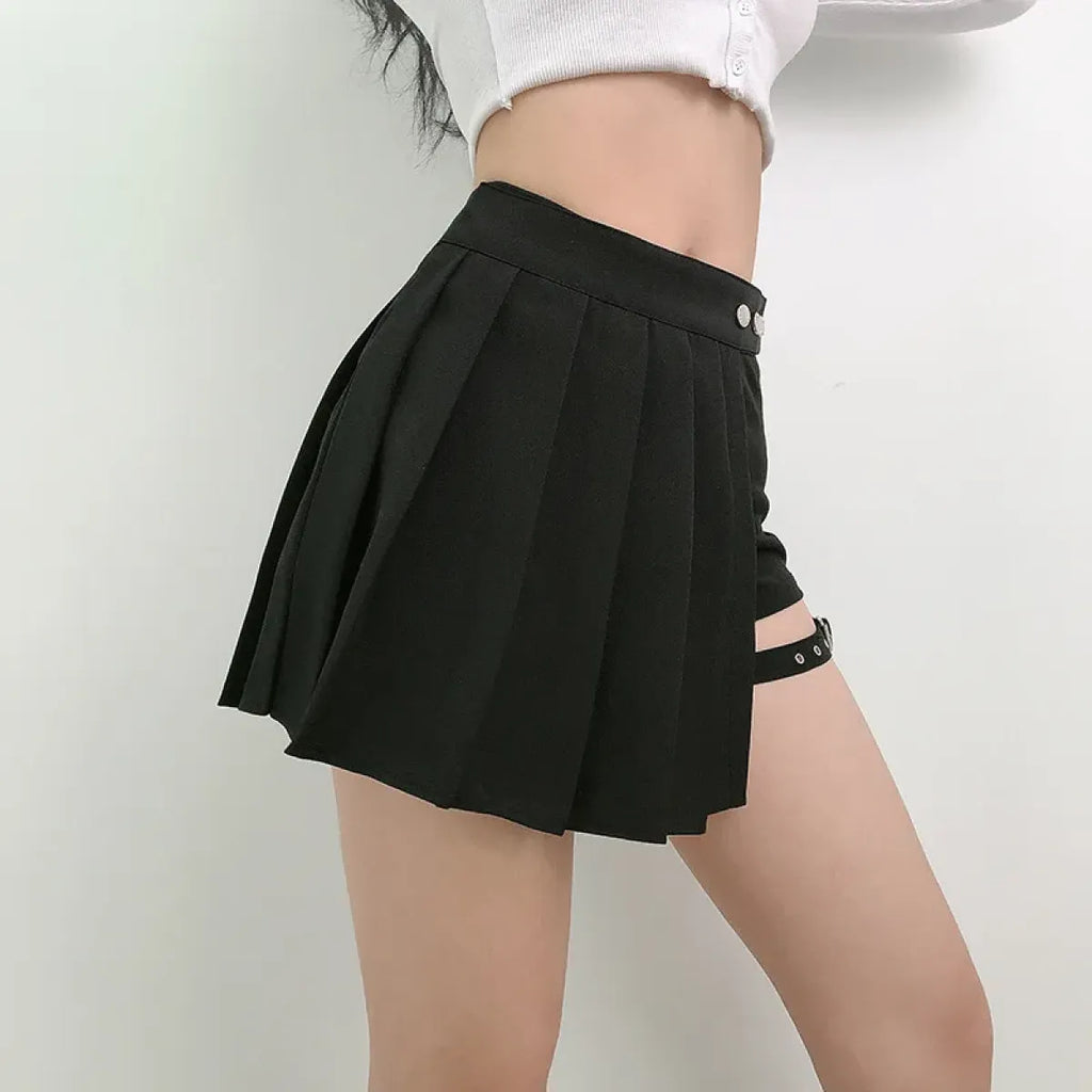 Women's Gothic Buckle Pleated Skort - product image 3