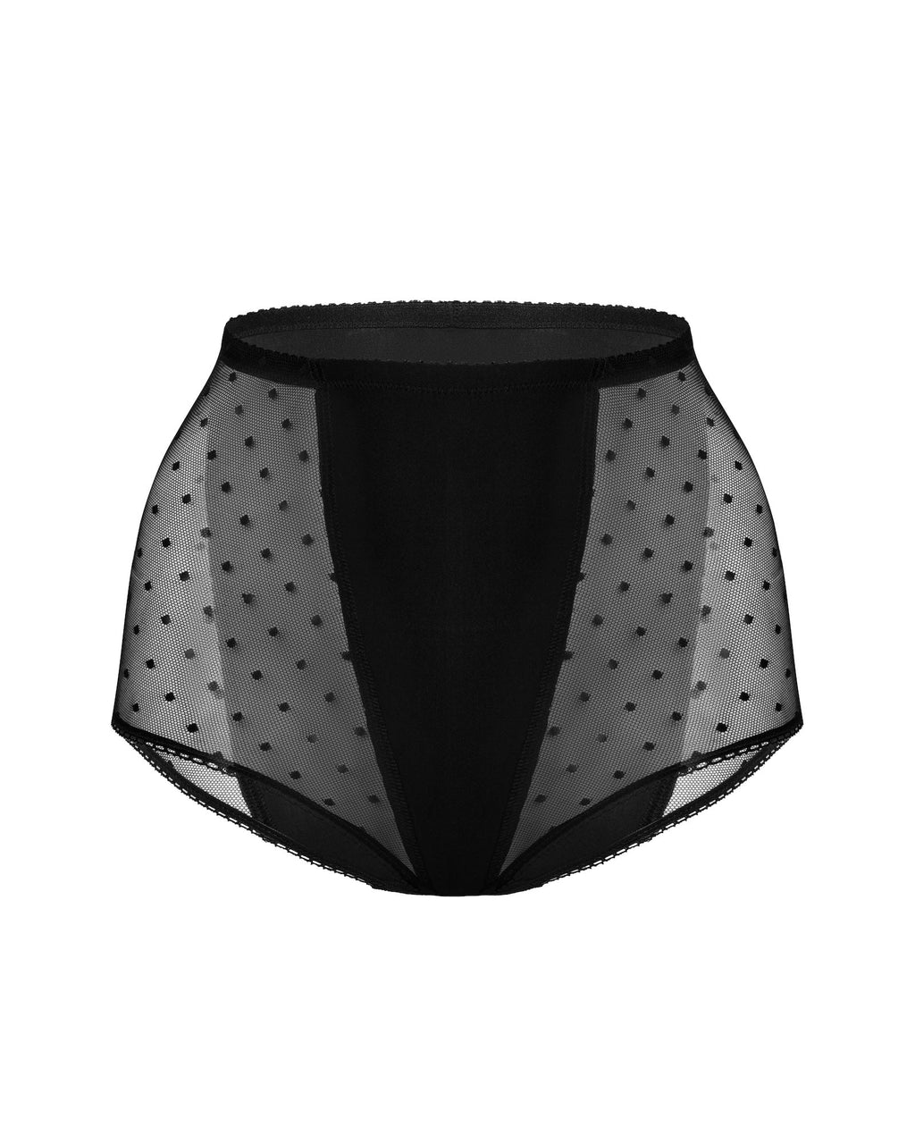 High-Waist Polkadot Panties Full Coverage, Deneb-0