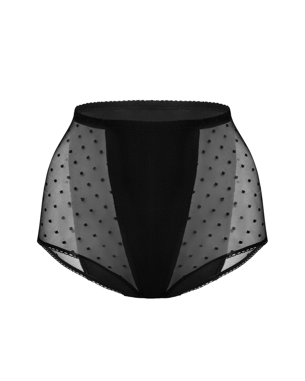 High-Waist Polkadot Panties Full Coverage, Deneb-0