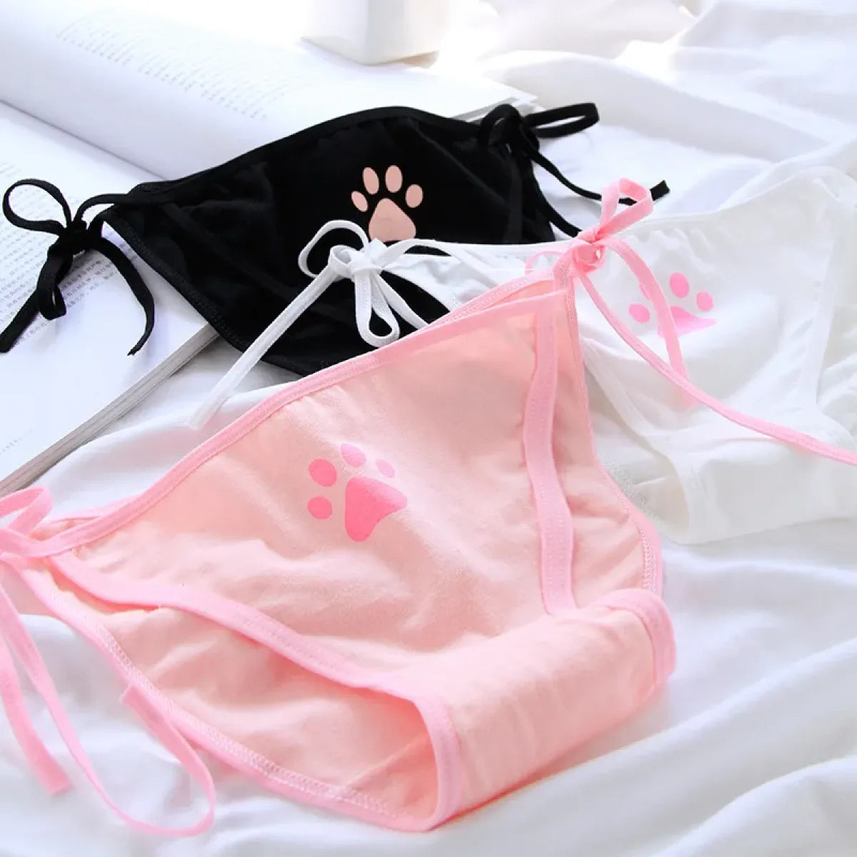 Women's Cat-Paw Tie-Side Panties - product image 1