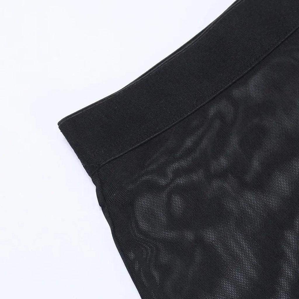 Punk Gothic Eyelet Mesh Skirt - product image 20