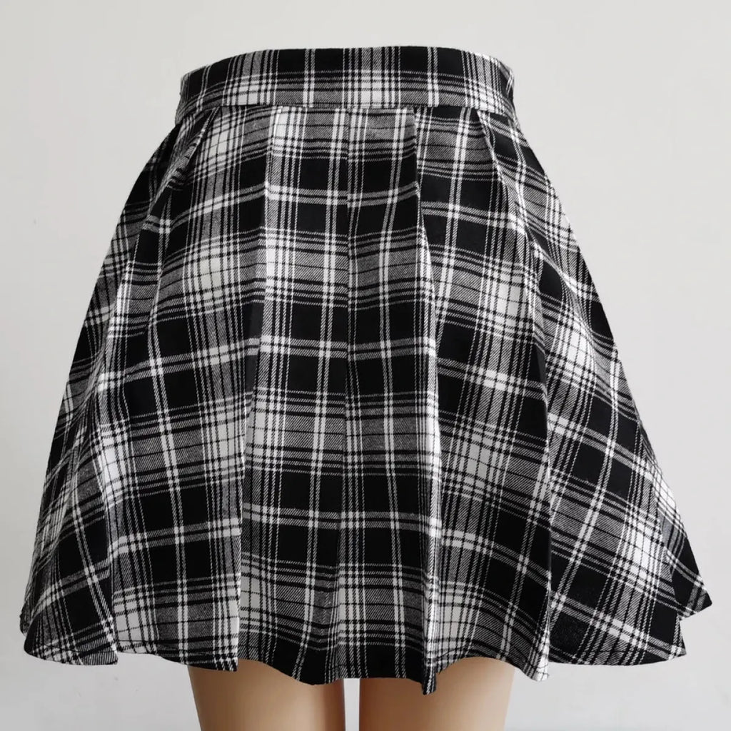 Women's Gothic Plaid Chain Mini Skirt - product image 3
