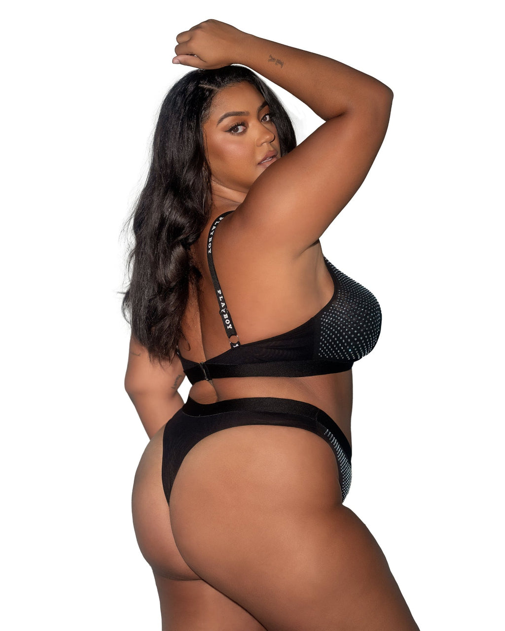 Black Playboy Disco Fever Bralette Set