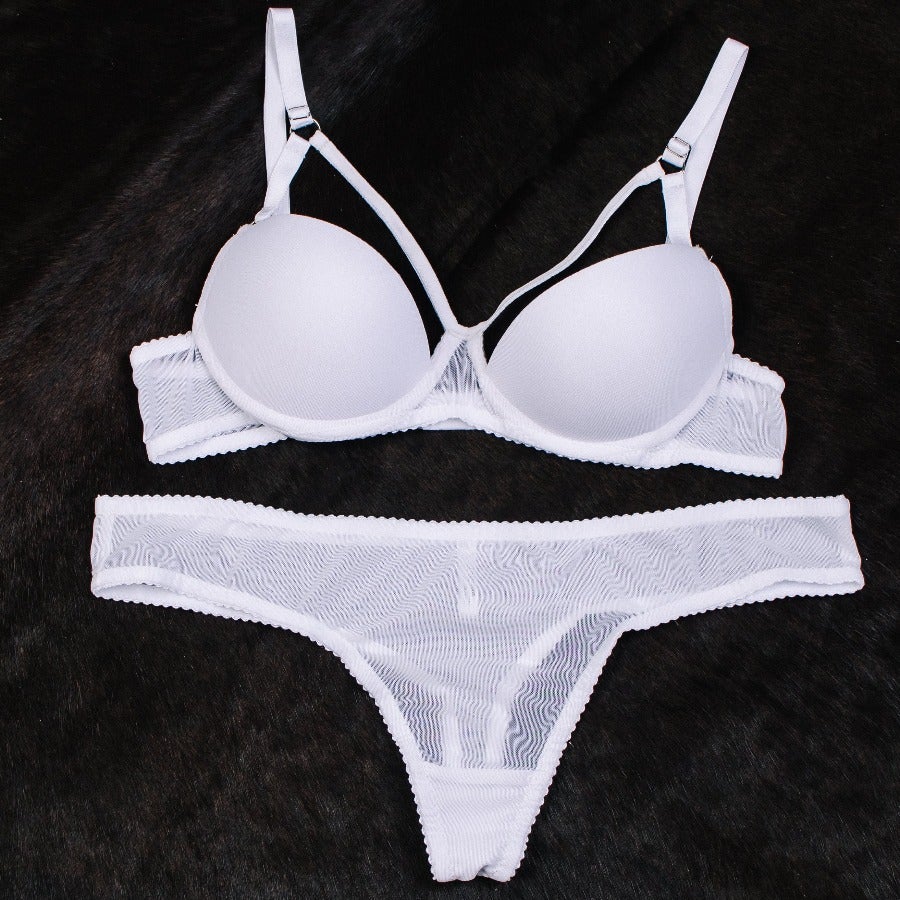 Push up white bra-4