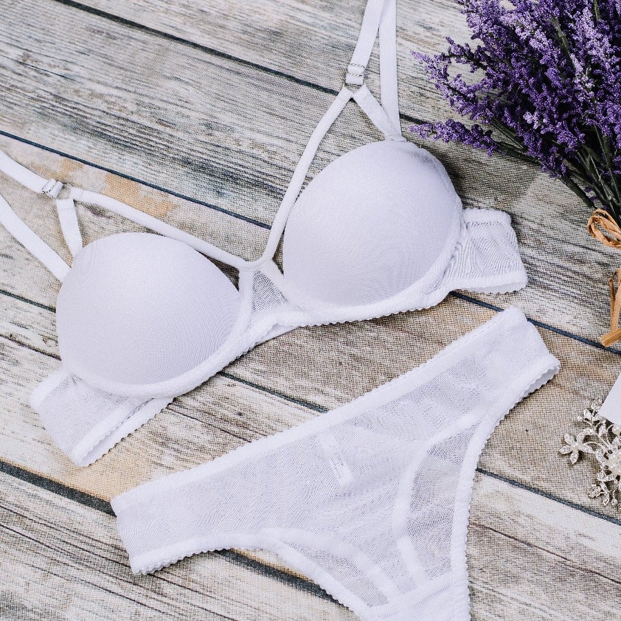 Push up white bra-1