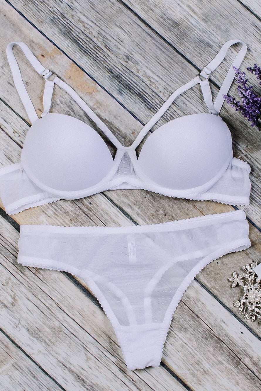 Push up white bra-0