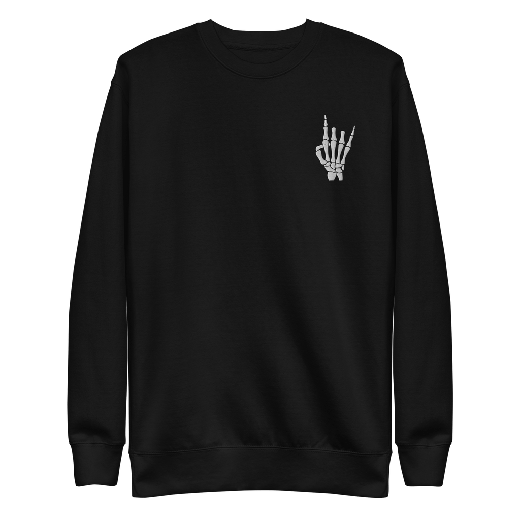 Rock On Skeleton Embroidered Sweatshirt - product image 2