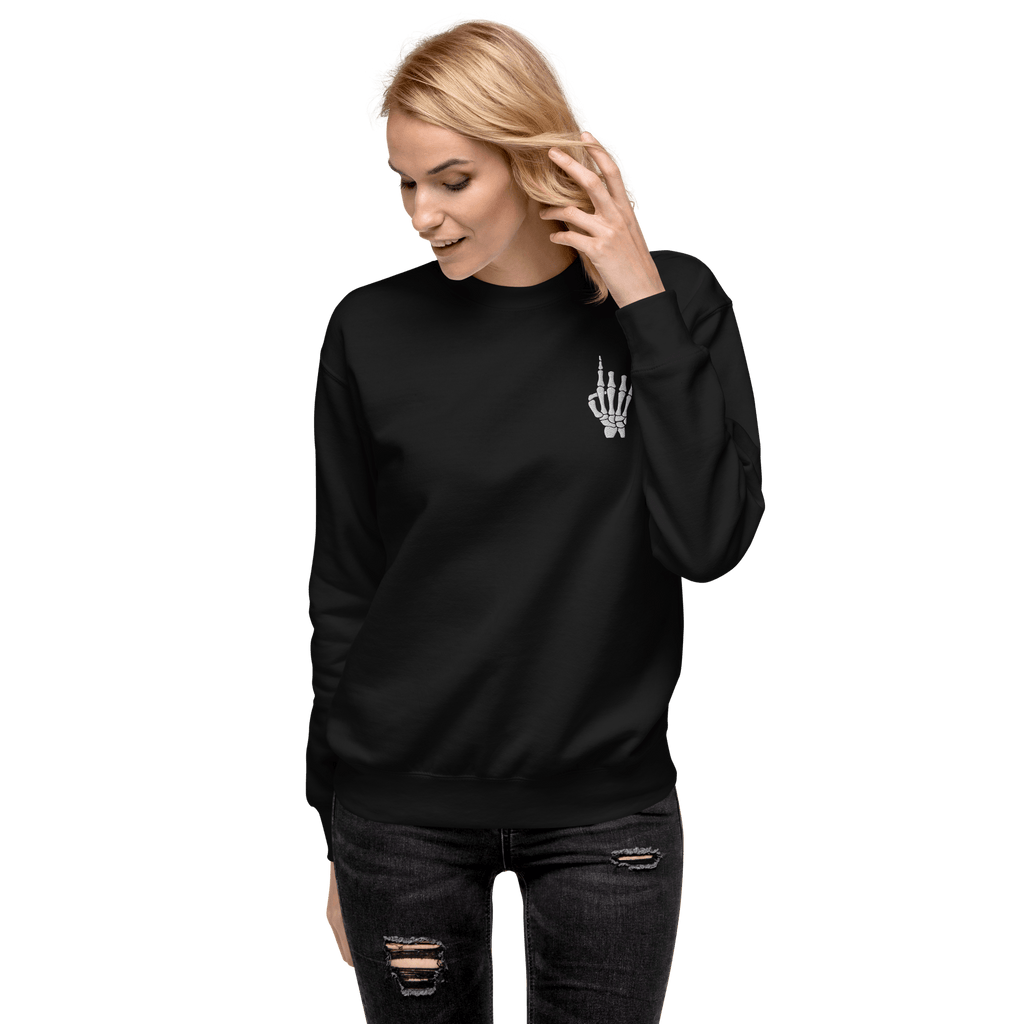 Rock On Skeleton Embroidered Sweatshirt - product image 15