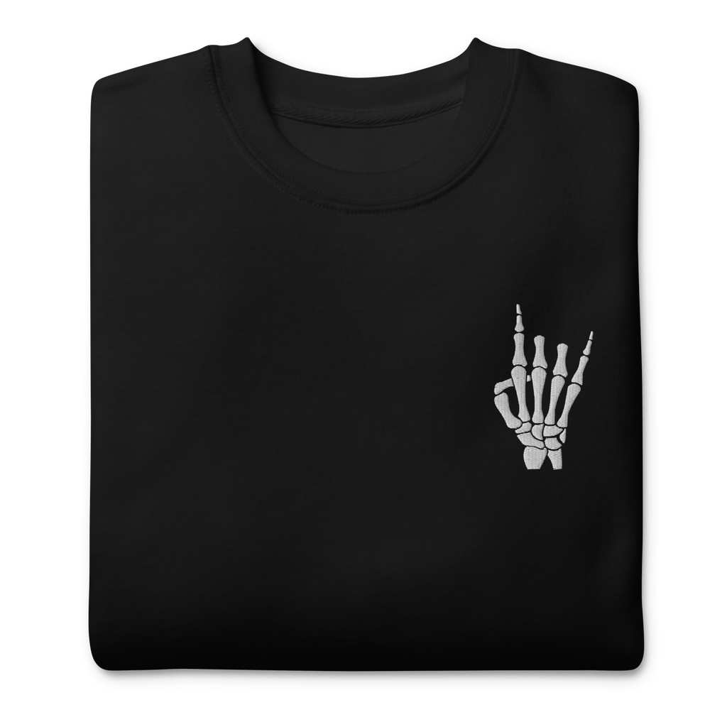 Rock On Skeleton Embroidered Sweatshirt - product image 12