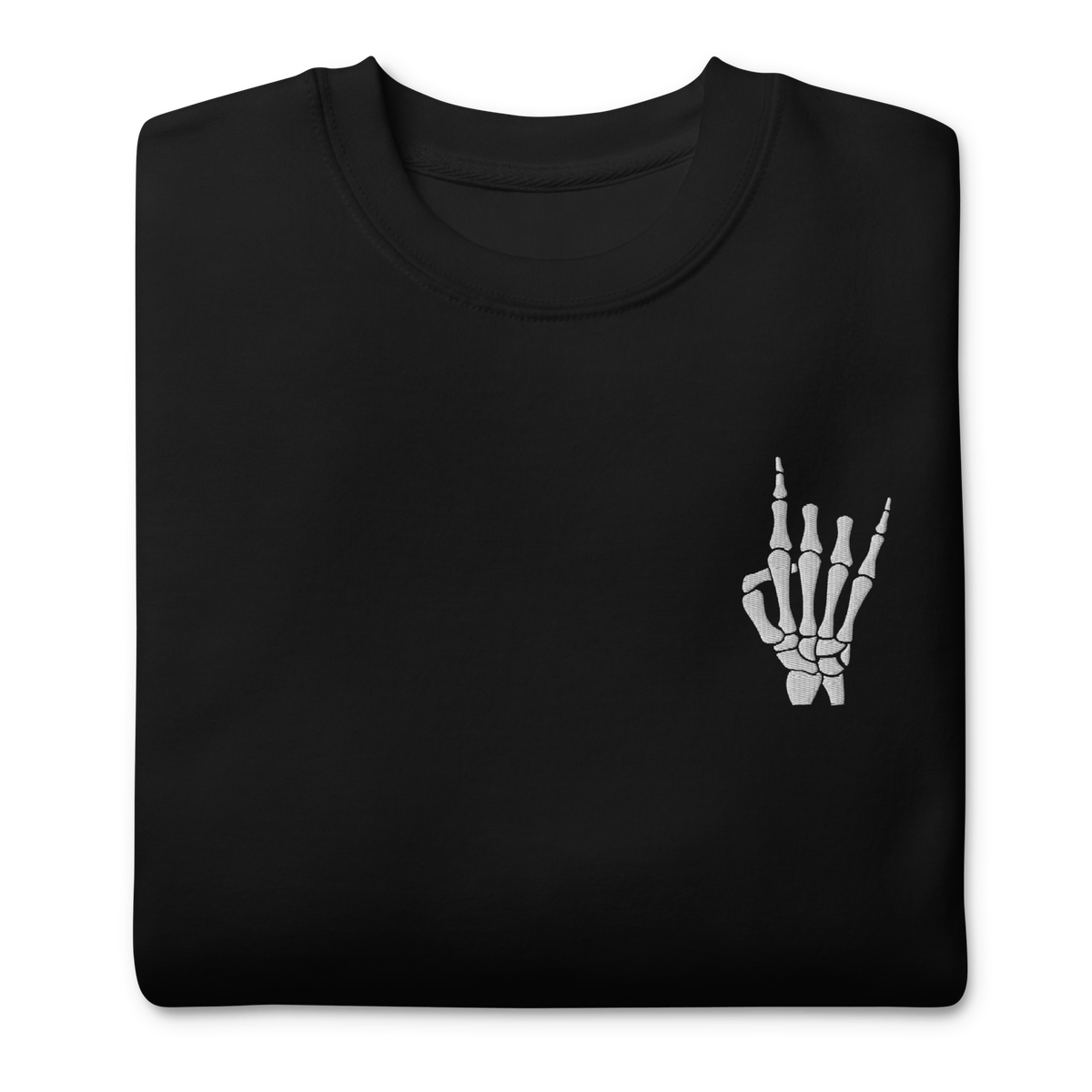 Rock On Skeleton Embroidered Sweatshirt - product image 12