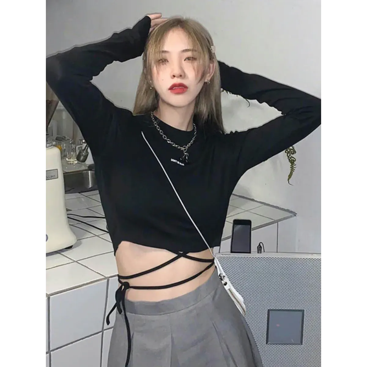 Sexy Crop Long Sleeve T-Shirt - product image 3