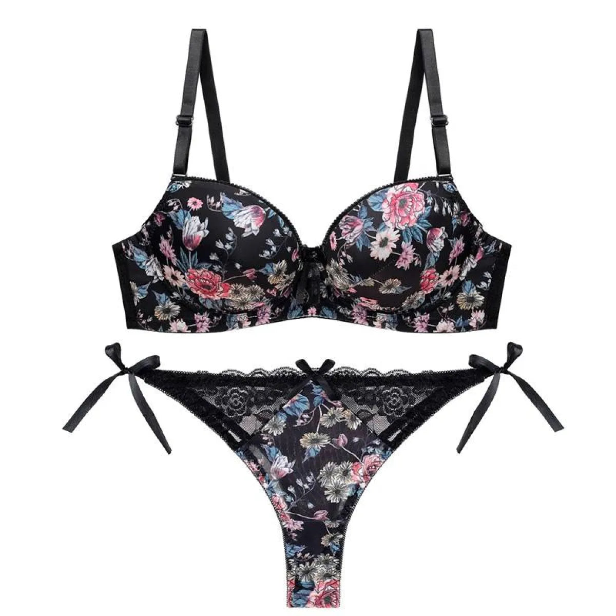 Sexy Floral Bra - Thong Set - product image 1