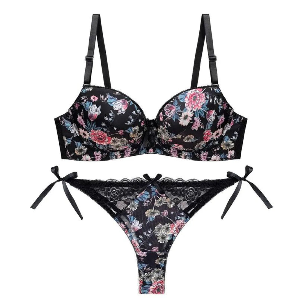 Sexy Floral Bra - Thong Set - product image 2