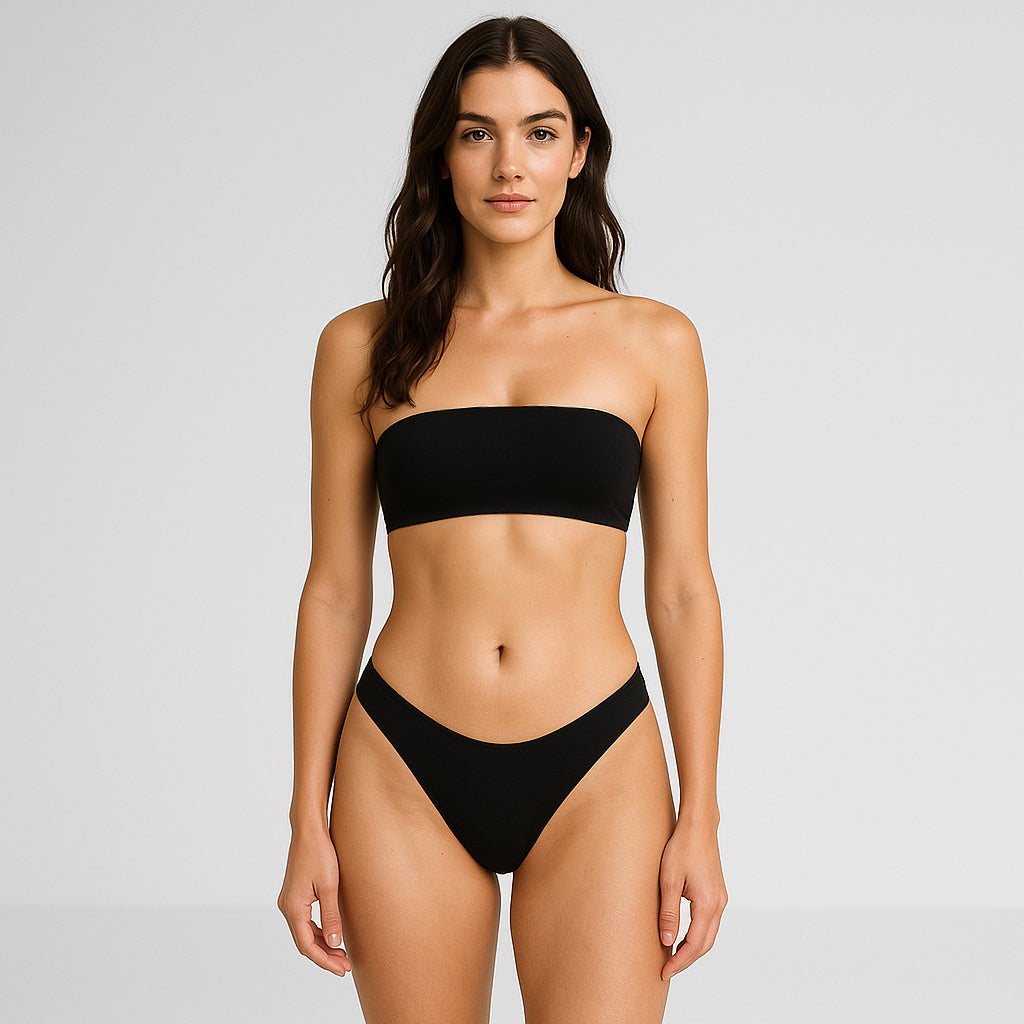 6037 - Women's Two Piece Bandeau Swimsuit-0