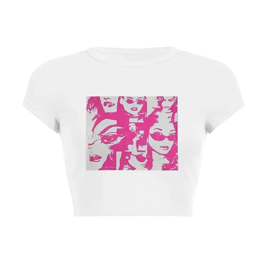 Women’s Assorted Graphic Short Sleeve Crop Tee