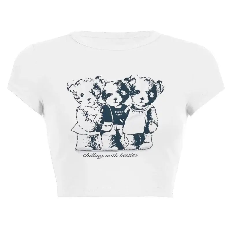 Women’s Assorted Graphic Short Sleeve Crop Tee