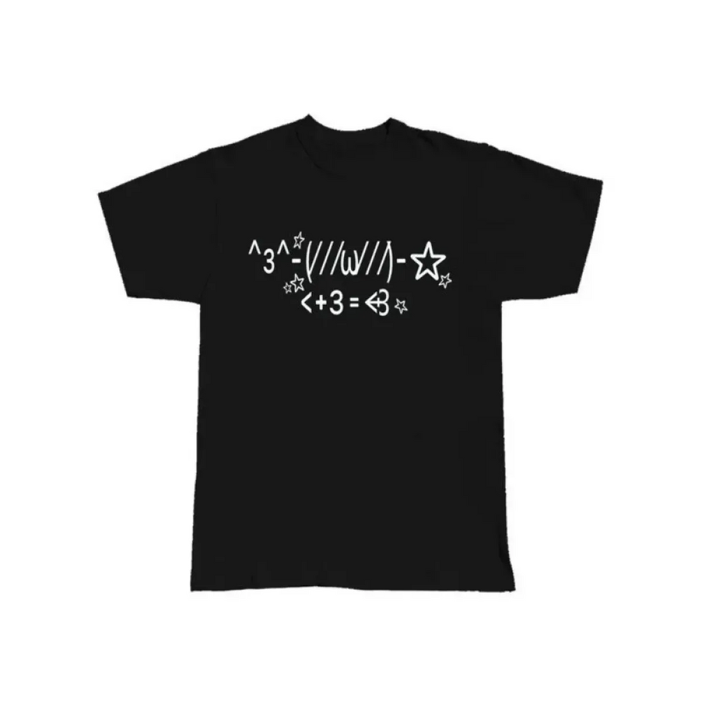 Kawaii Emoticon T-Shirt – Y2K Harajuku Grunge Tee