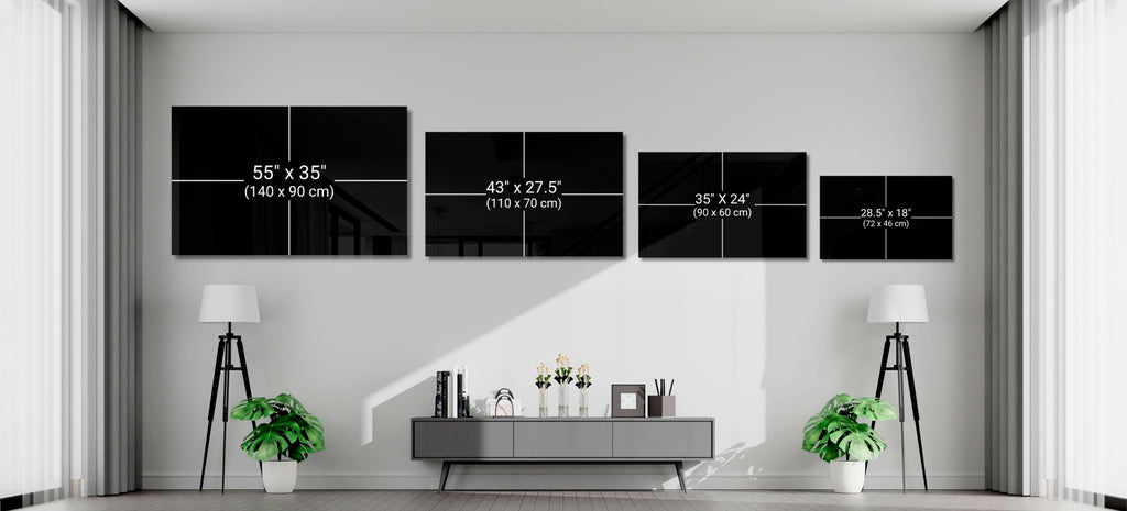 Burgundy Reflected City Glass Wall Art